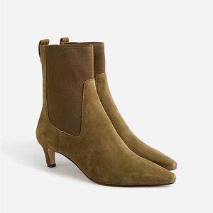NWT J.Crew Stevie Ankle Boot Suede Luxe Forest Size 6